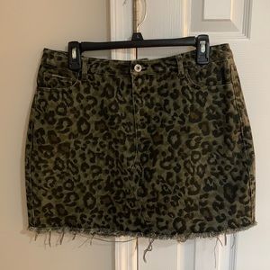 Boutique - Cheetah denim skirt